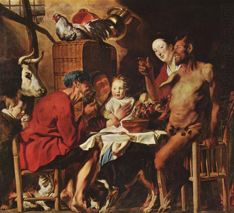 The Satyr and the Farmer's Family (mk08), Jacob Jordaens